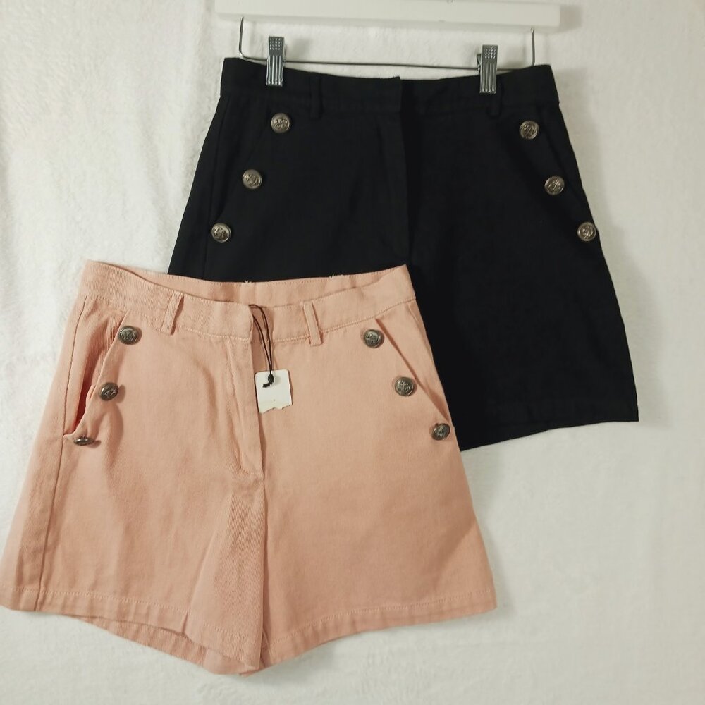 Ice Bird Shorts, 2 Pair,  Size Small,  Black & Dusty Peach, Nautical Pockets - Picture 4 of 16
